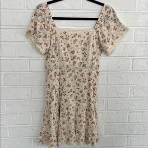 American Eagle Floral Cream Dress Size Small